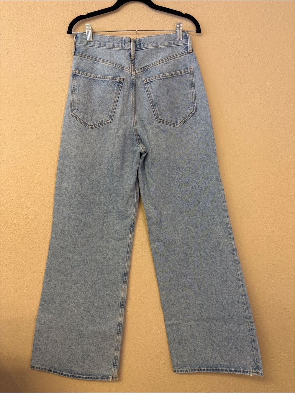 Agolde Dame Light Blue Wide Leg High-Rise Jeans - Picture 3 of 5